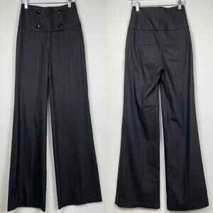 MNG suit gray 4 button high waist trousers wide leg size 2 eur 34